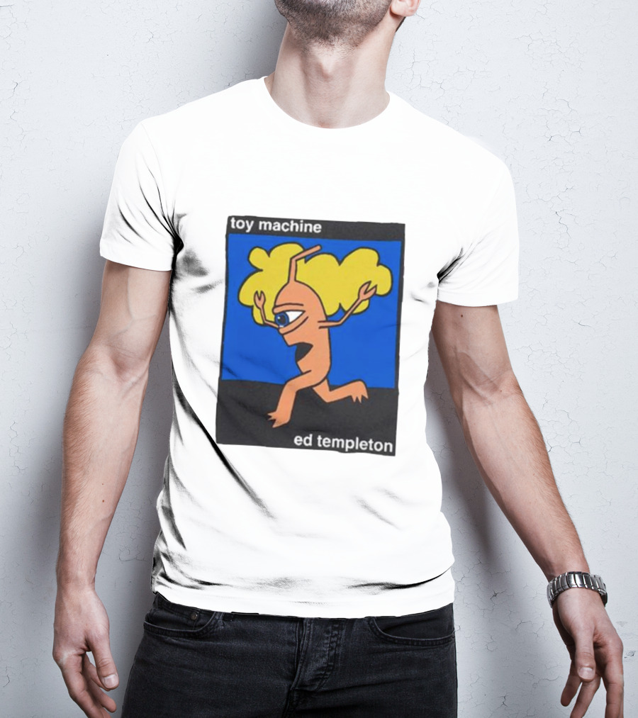 Toy Machine Ed Templeton Cartoon Character With Yellow Hair And One Eye T-Shirt