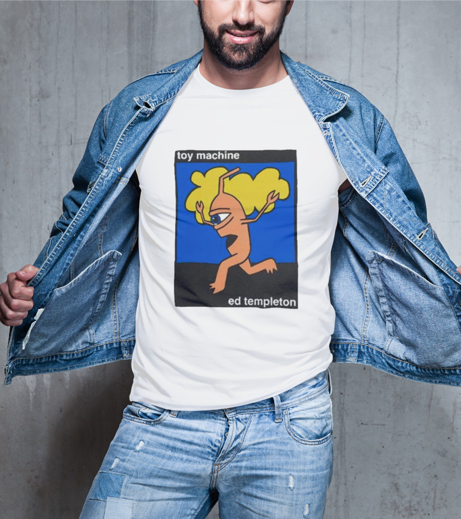 Toy Machine Ed Templeton Cartoon Character With Yellow Hair And One Eye T-Shirt
