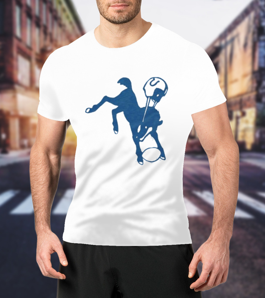 Indianapolis Colts 61 Blue Horse T-Shirt