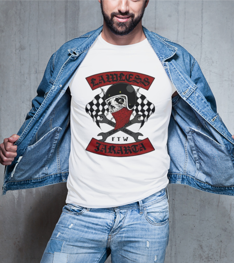 Lawless Jakarta FTW Outlaw Bones Punch Road Skull T-Shirt
