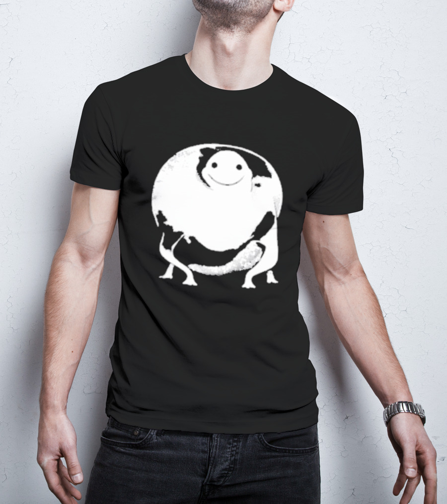 Marble City Pizza Cow Happy Black And White Smiling Cow T-Shirt