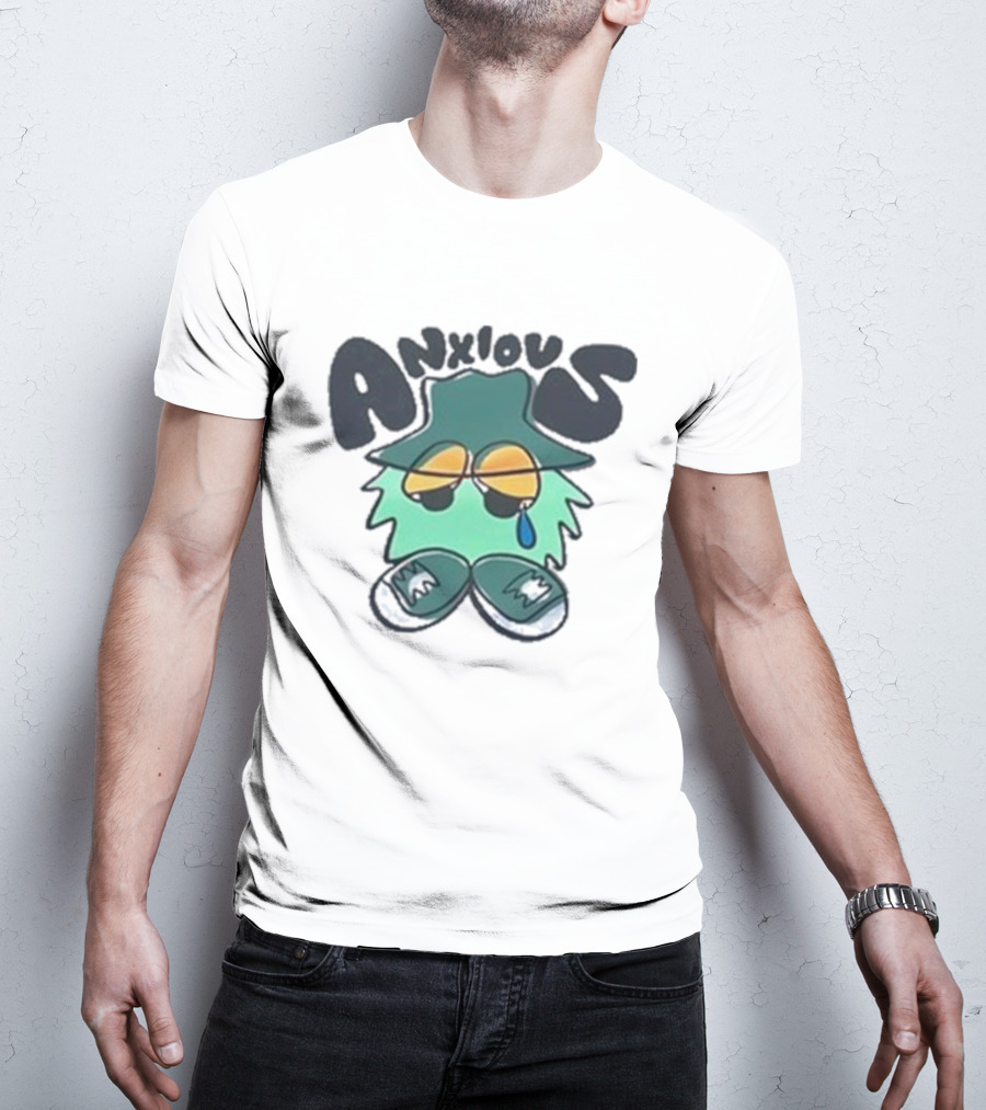 Anxious Tearful Character With Sunglasses And Hat T-Shirt