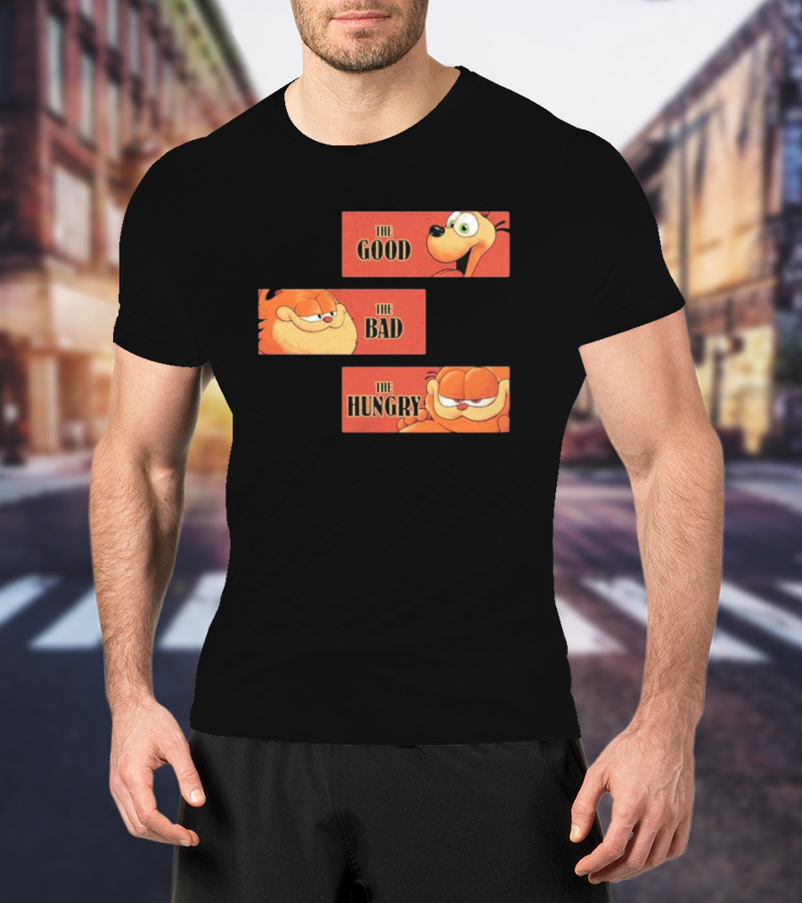 The Good The Bad The Hungry Garfield And Odie T-Shirt