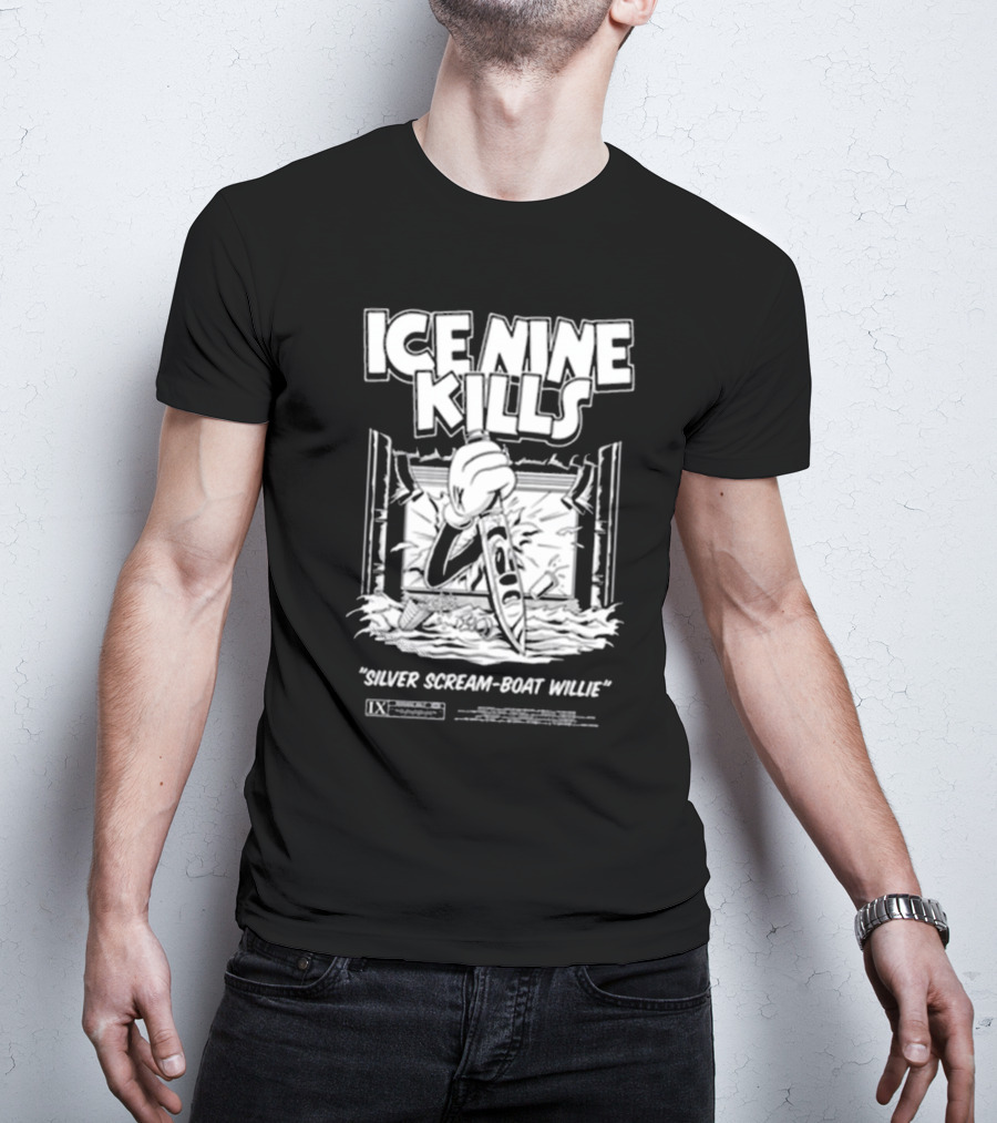 ICE NINE KILLS Silver Scream-Boat Willie IX Merchandise T-Shirt