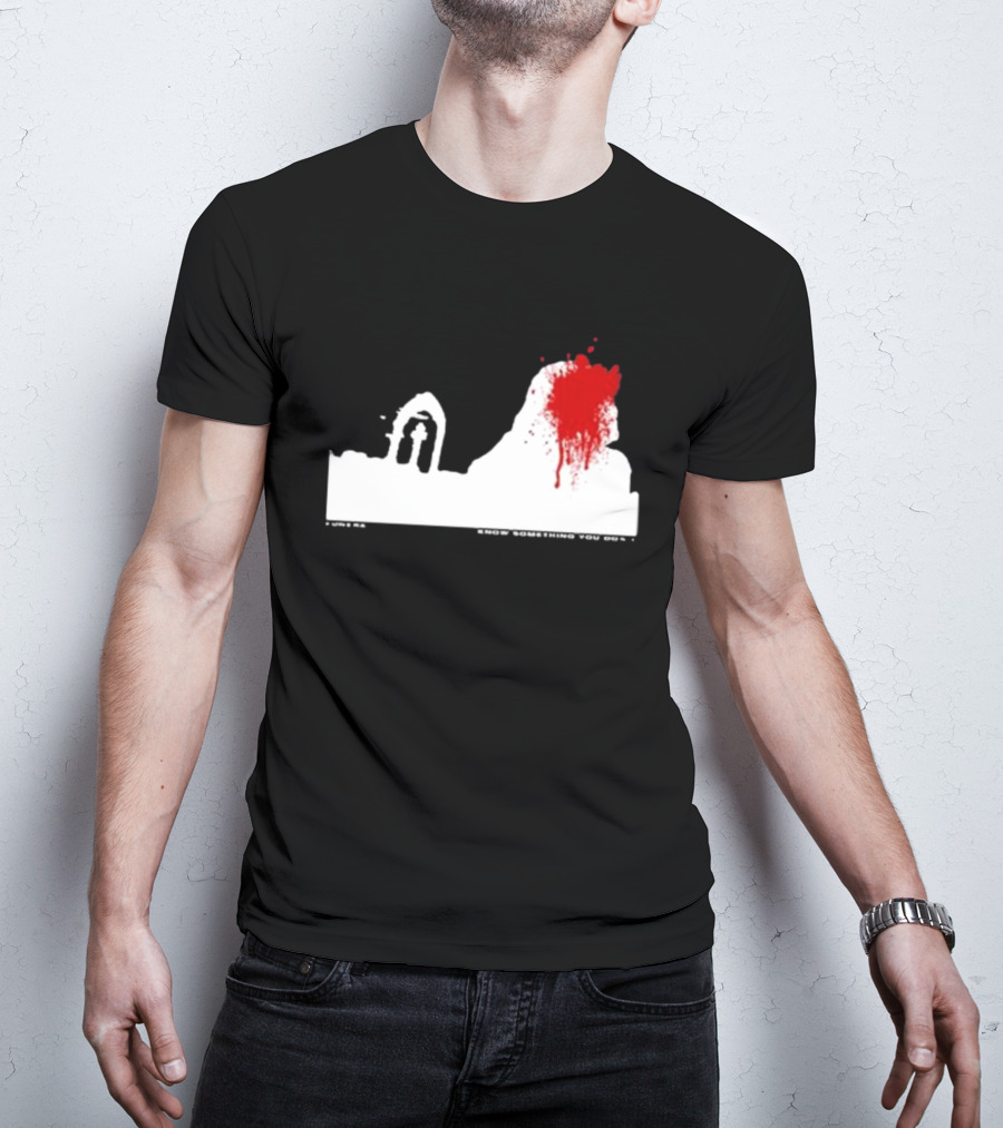 Siqaeda Funeral I Know Something You Don’t Red Splatter Archway Scene T-Shirt
