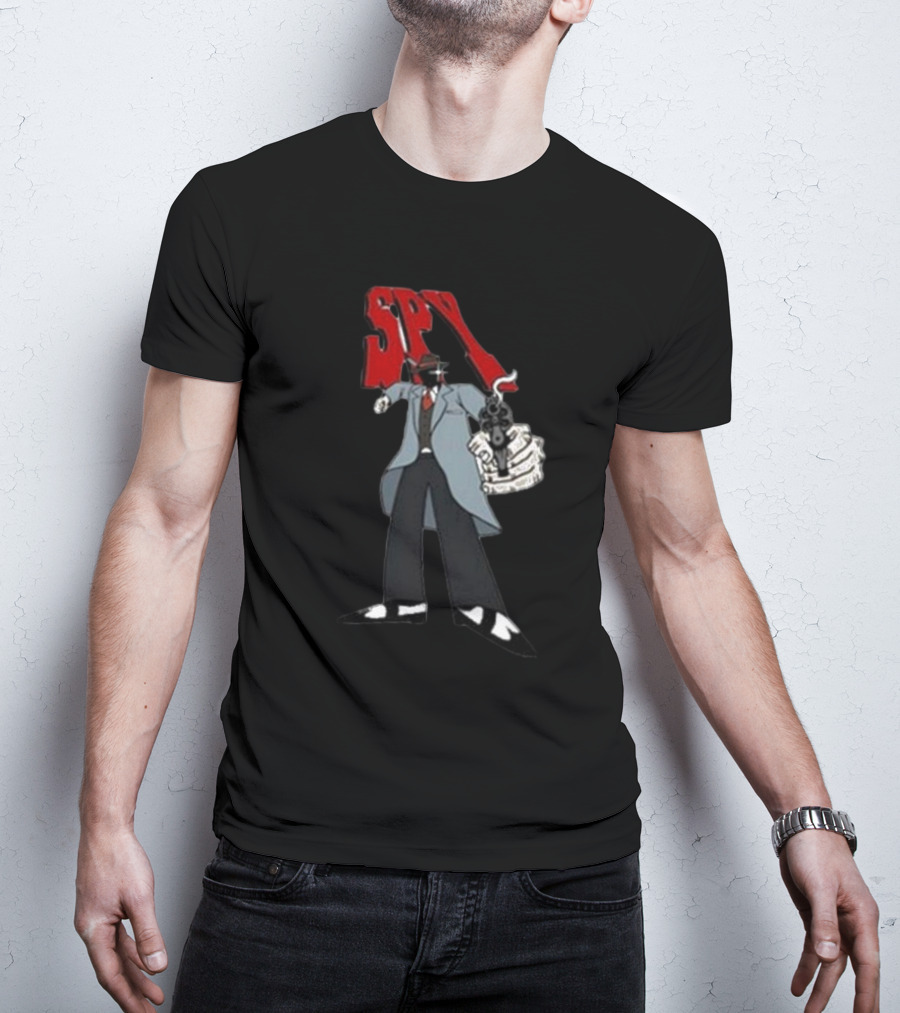 Spy Mobster Gunman Artwork Worldwide T-Shirt