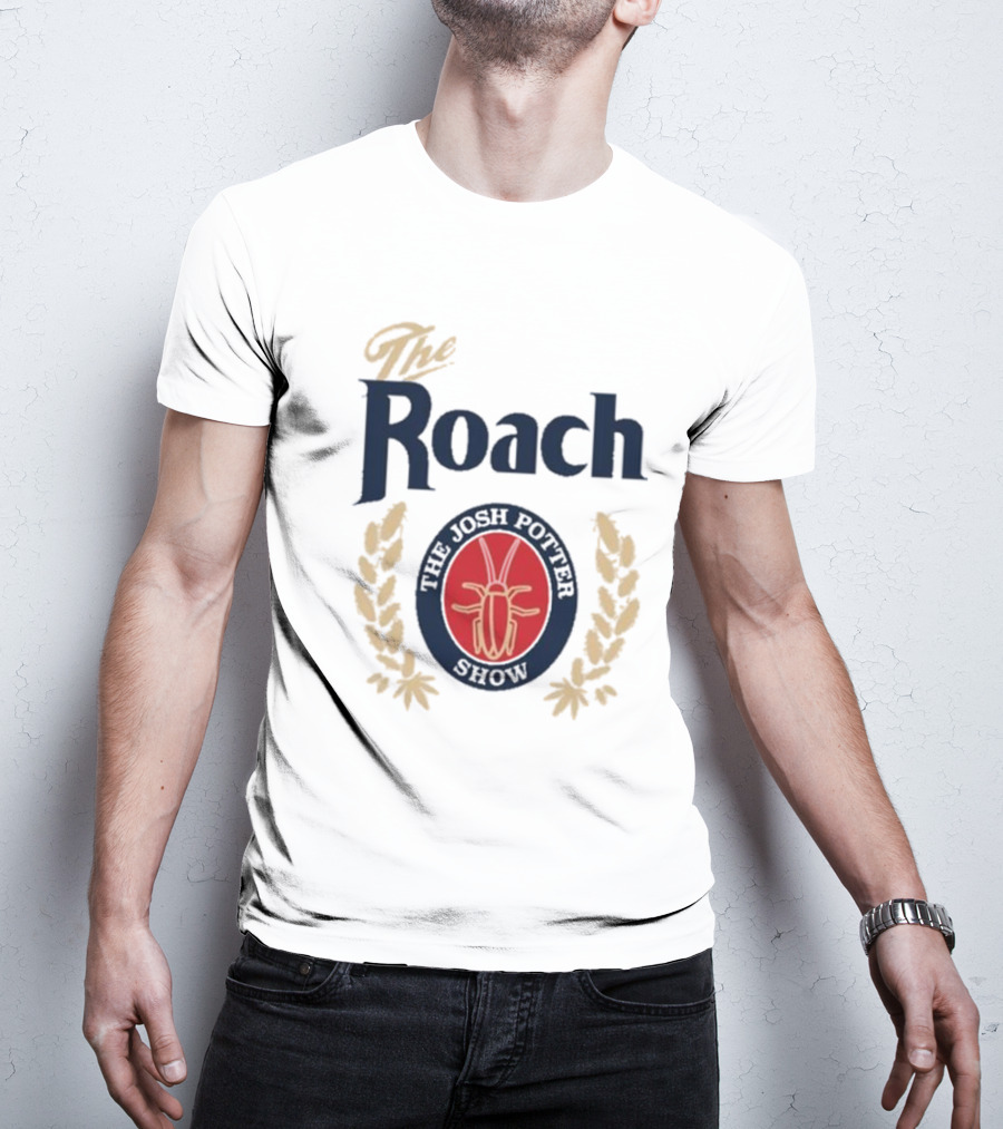 The Josh Potter Show The Roach Emblem With Laurel Wreath And Insect T-Shirt