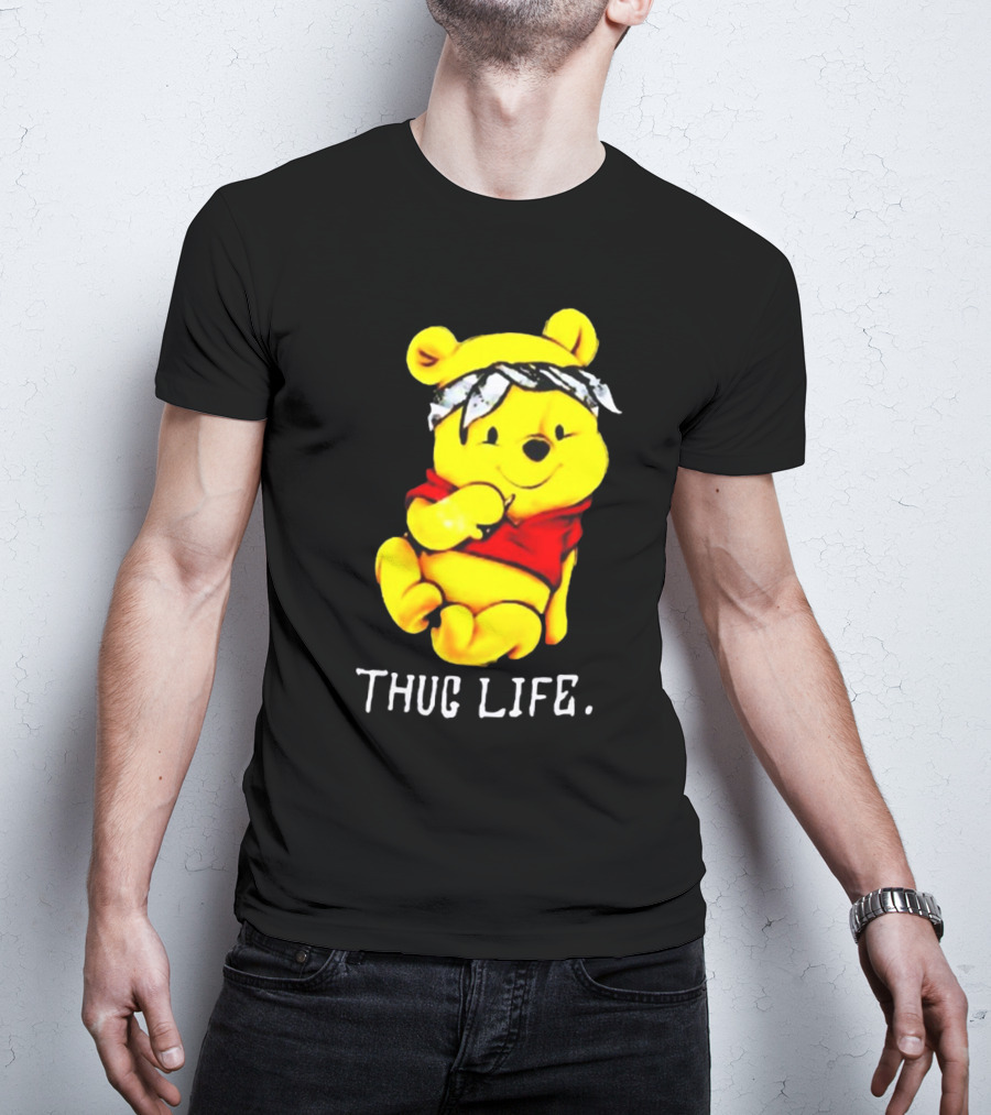 Rare Winnie The Pooh Thug Life Bandana T-Shirt