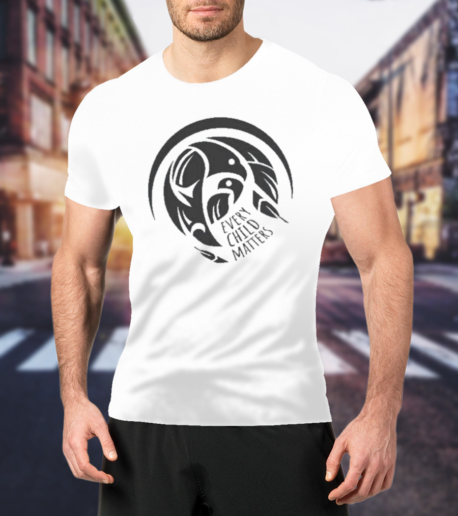 Red Rebel Armour Every Child Matters Indigenous Art Design With Tribal Symbols T-Shirt