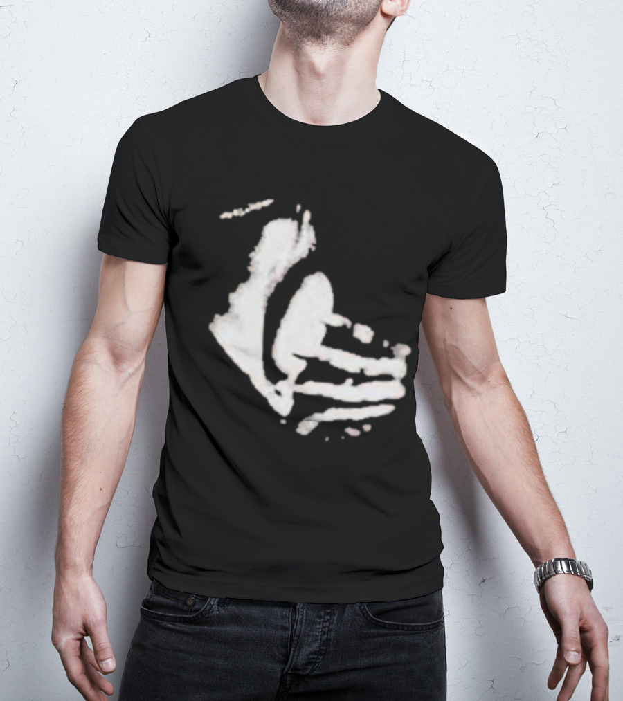Portal Camila Brasil I Luv It Photo Optical Illusion Black And White Hand Face T-Shirt