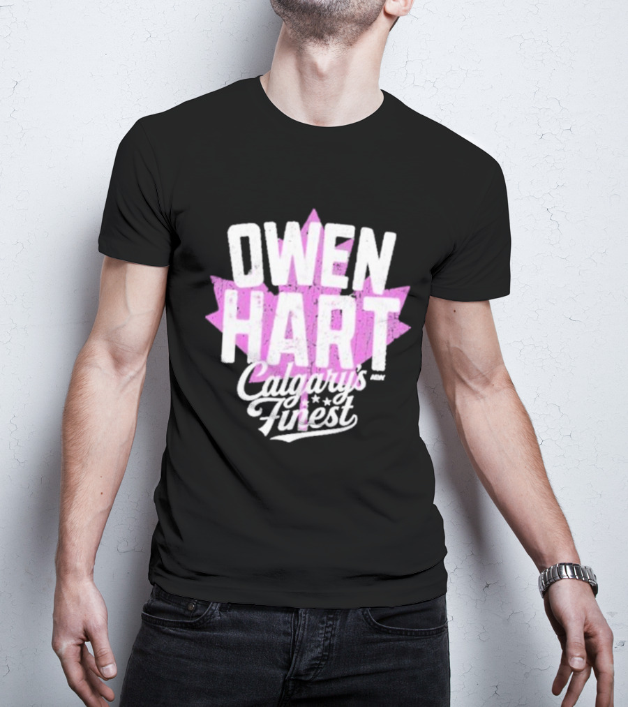 Owen Hart Calgary’s Finest Maple Leaf T-Shirt