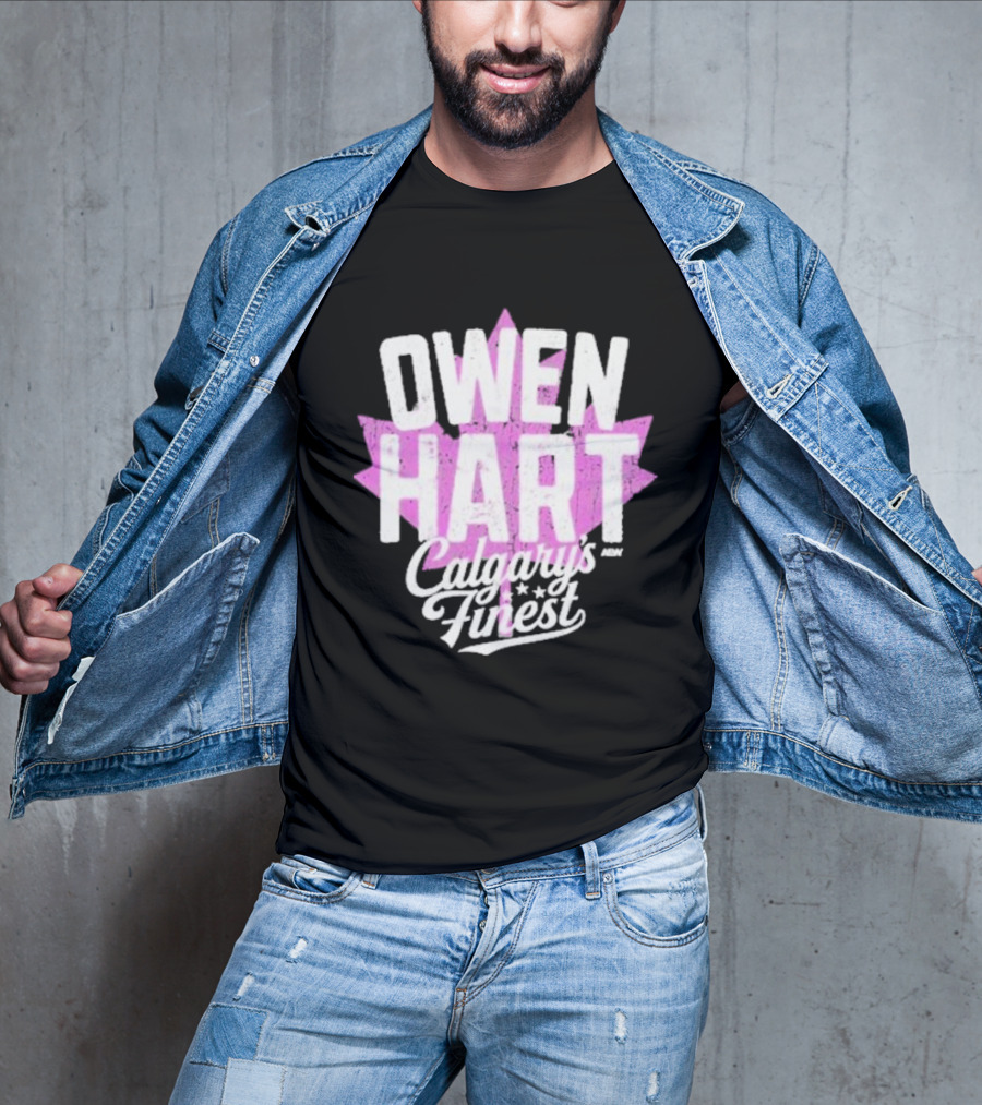Owen Hart Calgary’s Finest Maple Leaf T-Shirt