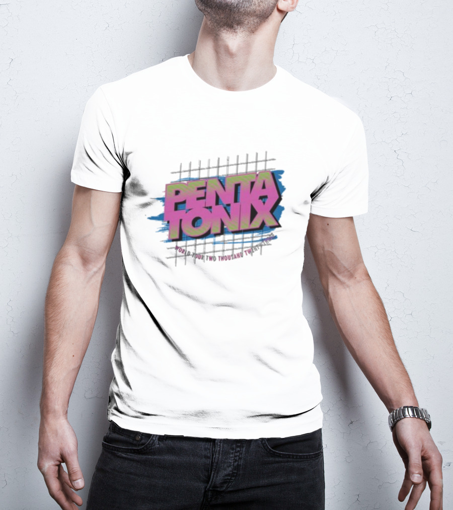 Pentatonix PTX Logo With Grid And Vibrant Colors T-Shirt