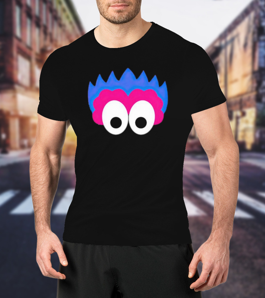 Phan Eyes Blue And Pink Monster Face T-Shirt