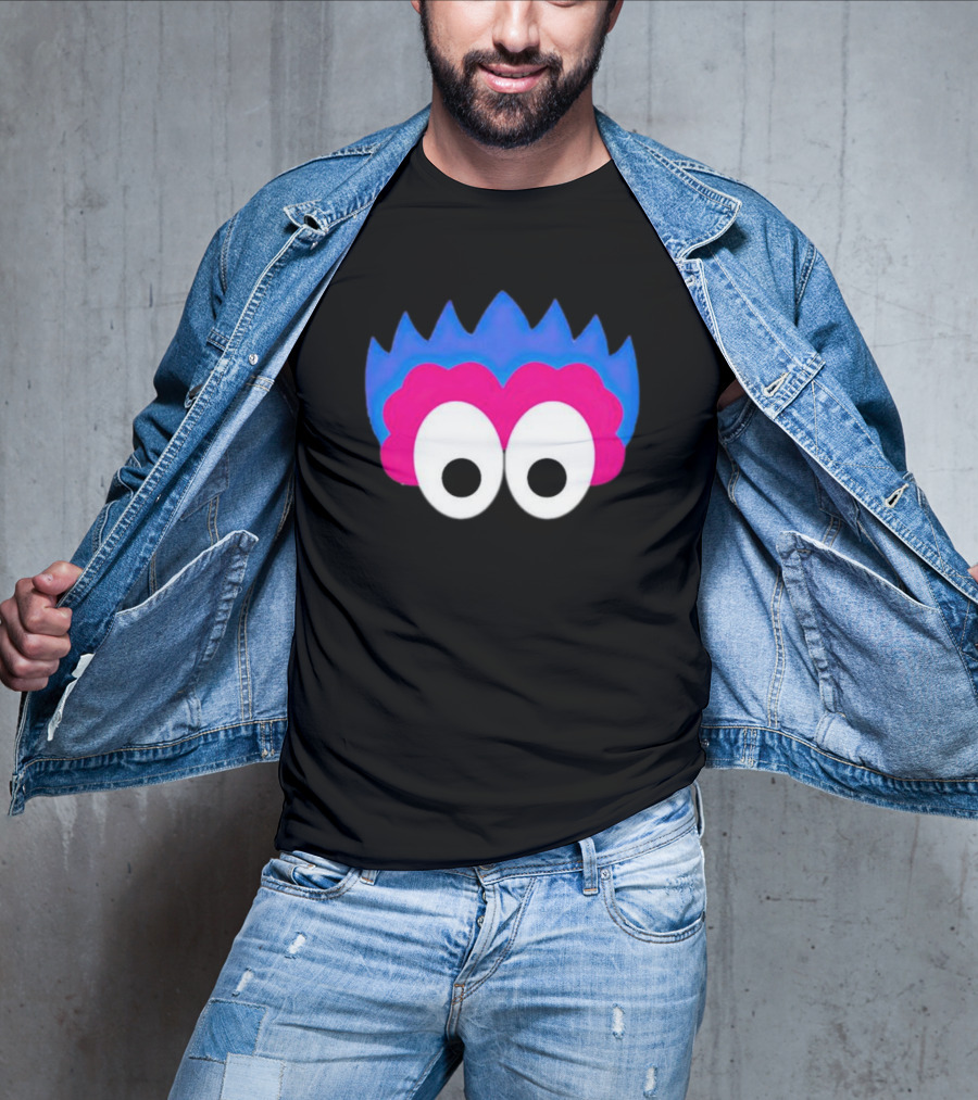 Phan Eyes Blue And Pink Monster Face T-Shirt