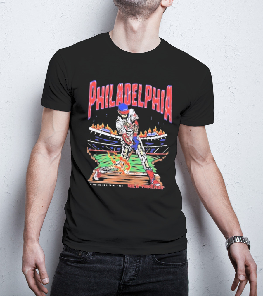 Philadelphia Phillies Baseball Nice Threads Stadium Fire T-Shirt