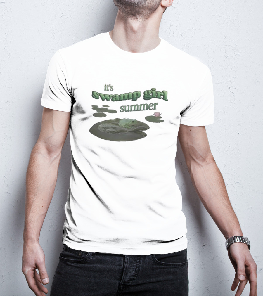 It's Swamp Girl Summer Frog On Lily Pads T-Shirt