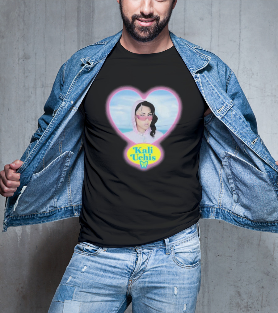Kali Uchis Pastel Heart Portrait Butterfly T-Shirt