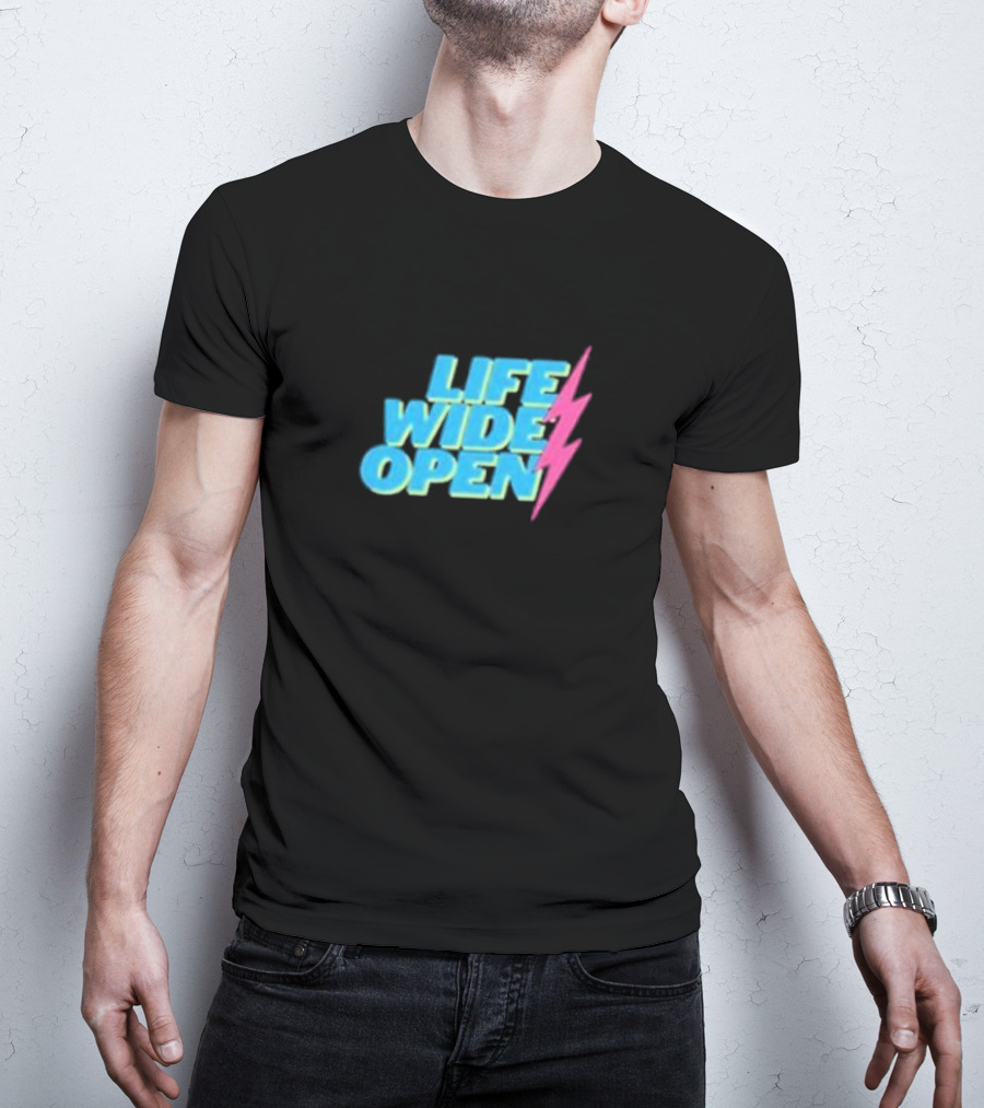 Life Wide Open Retro Lightning Bolt T-Shirt