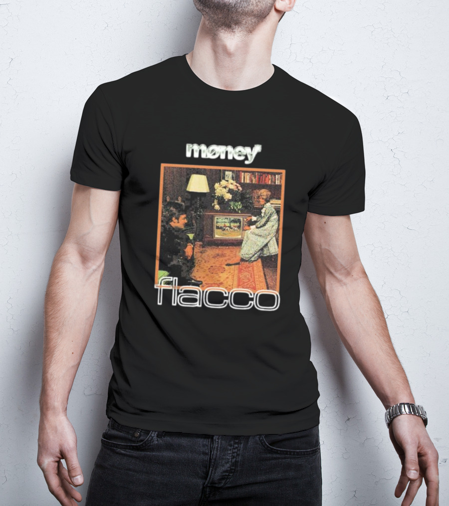 Money Flacco Television Vintage Living Room Scene T-Shirt