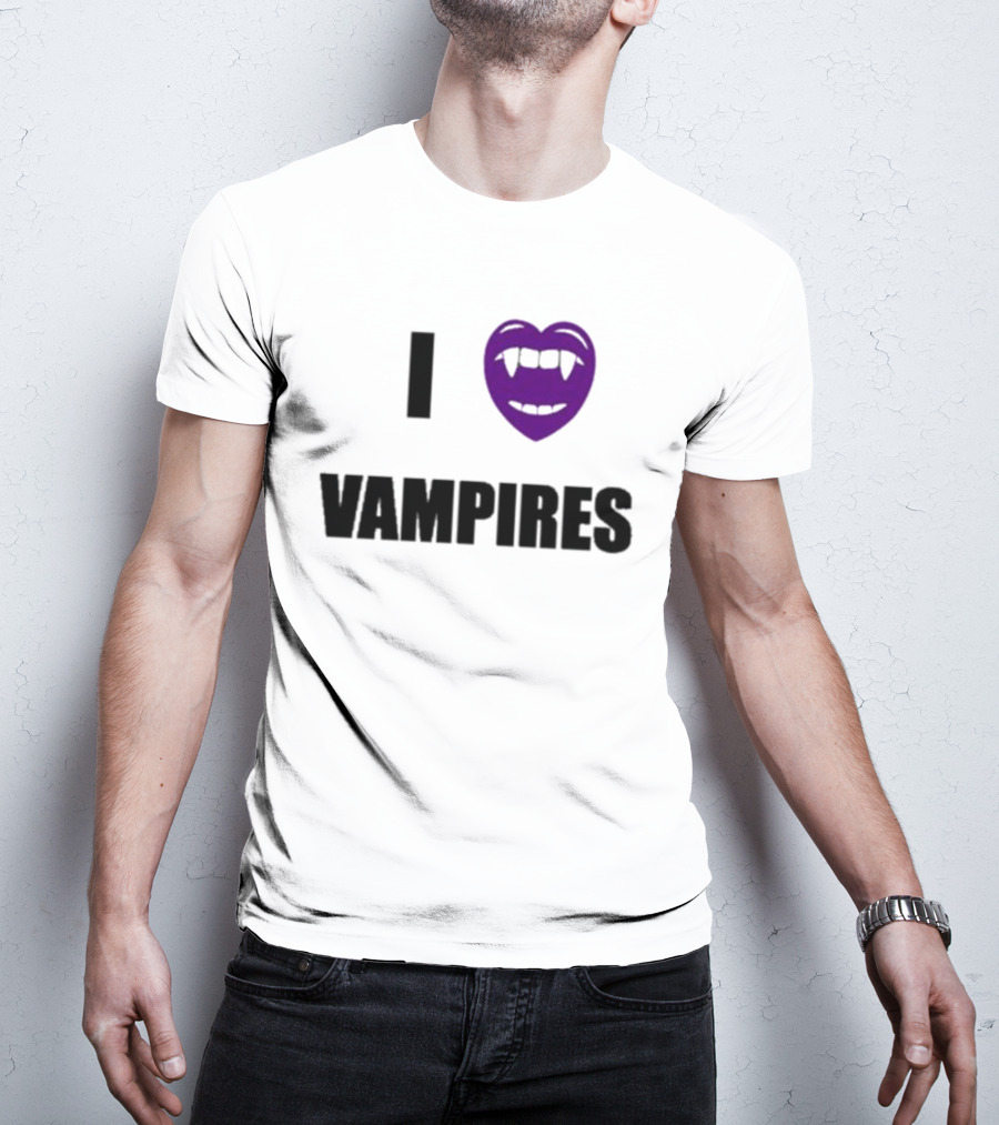 Olivia Rodrigo I Heart Purple Fanged Vampires T-Shirt