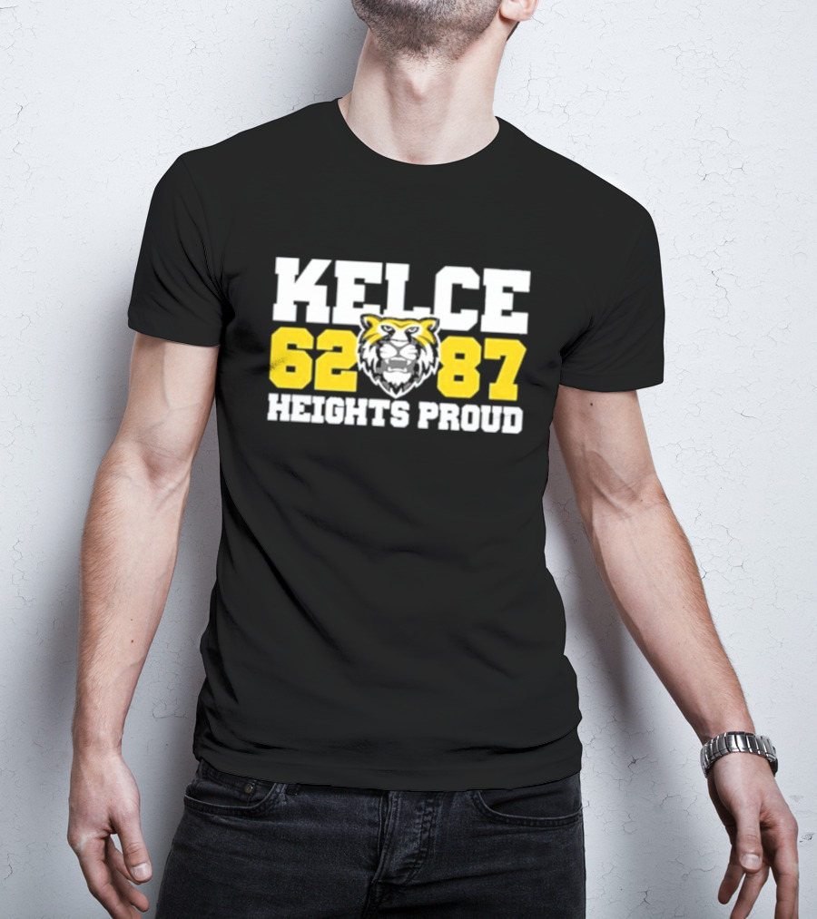 Kelce 62 87 Heights Proud Tiger Face T-Shirt