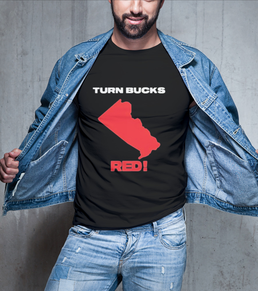 Turn Bucks County Red Map T-Shirt