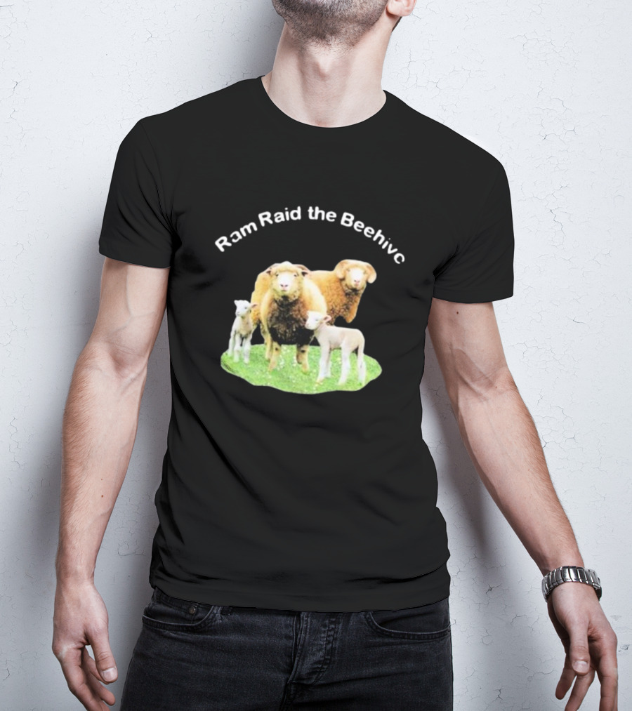 Ram Raid The Beehive Sheep On Grass T-Shirt