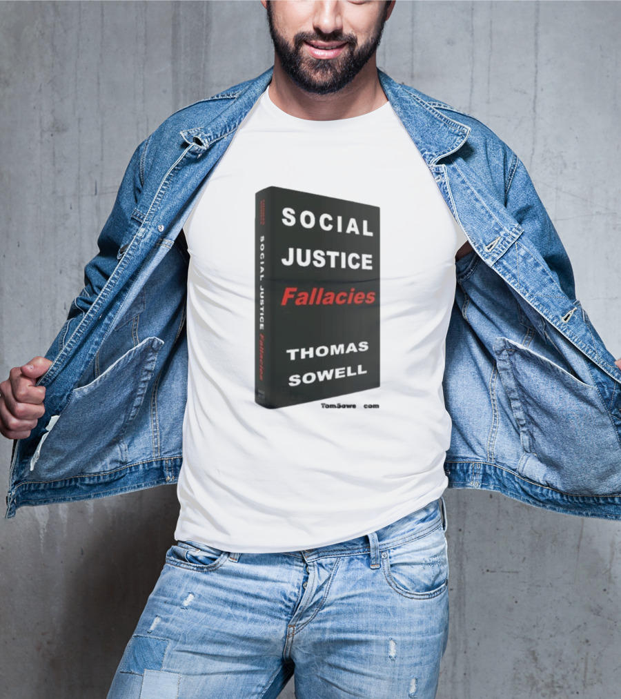 Social Justice Fallacies Thomas Sowell Book Cover T-Shirt