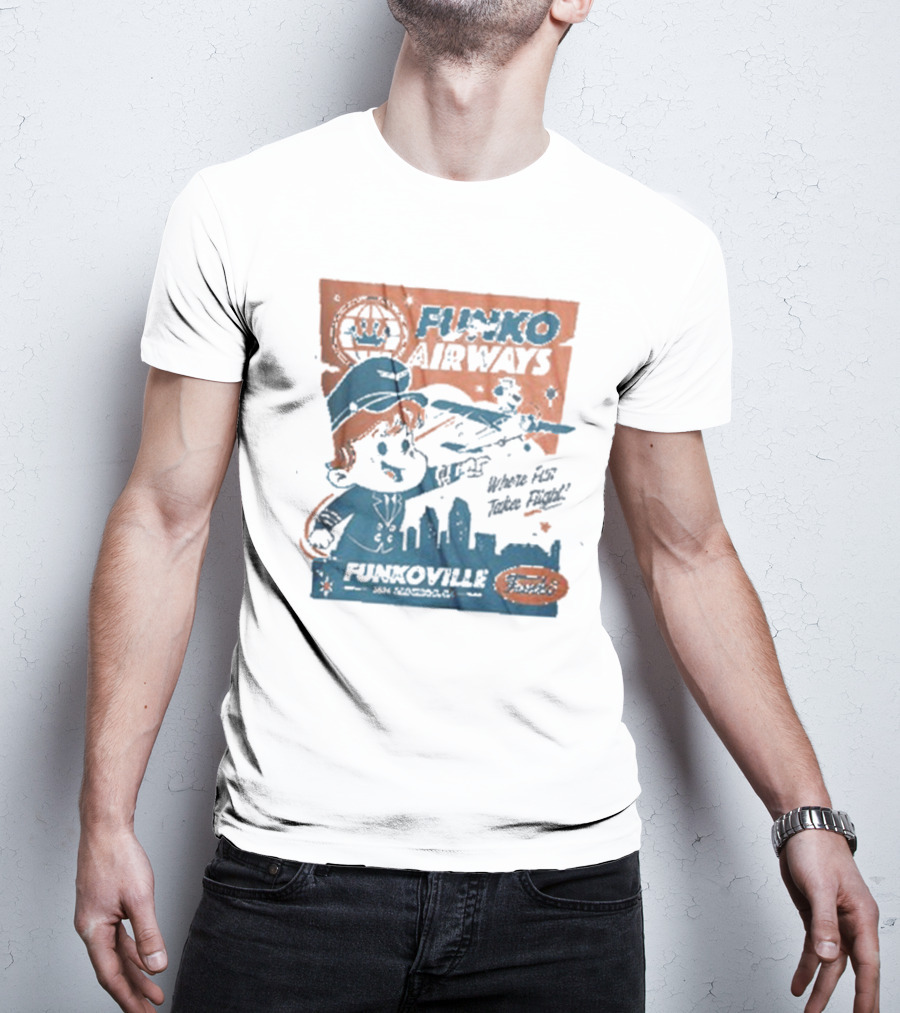 Funko Airways Funkoville We're Fly Take Flight San Diego T-Shirt