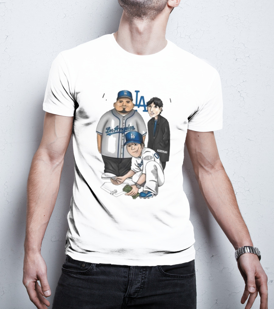 Elitelikethat Life's A Gamble Los Angeles Baseball Characters T-Shirt