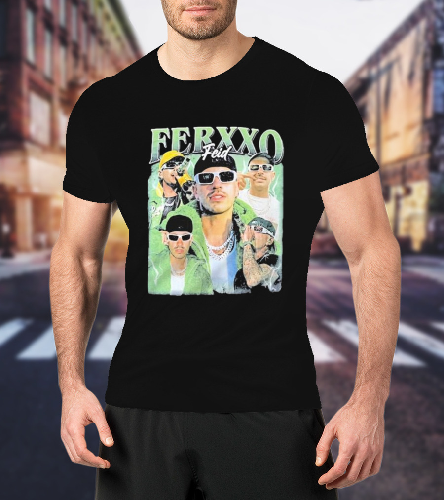 FERXXO Feid Green Style Collage T-Shirt
