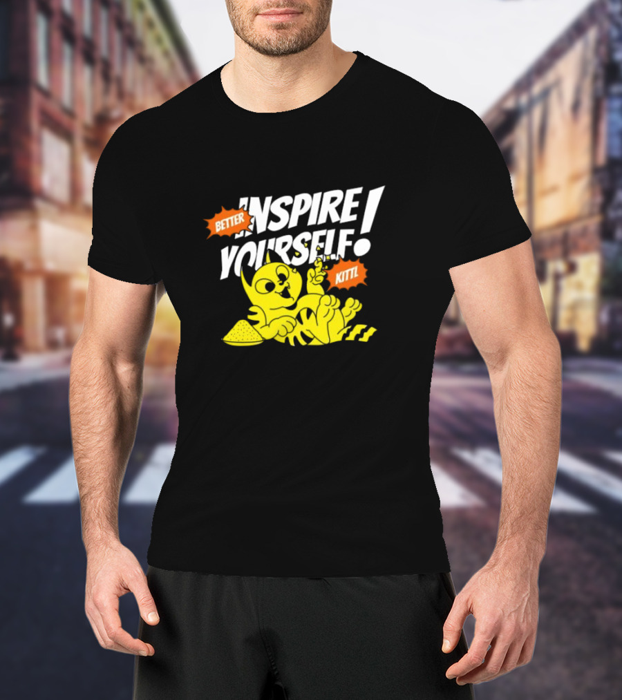 Better Inspire Yourself Kittl Cat Relaxing With Lemon Slice T-Shirt