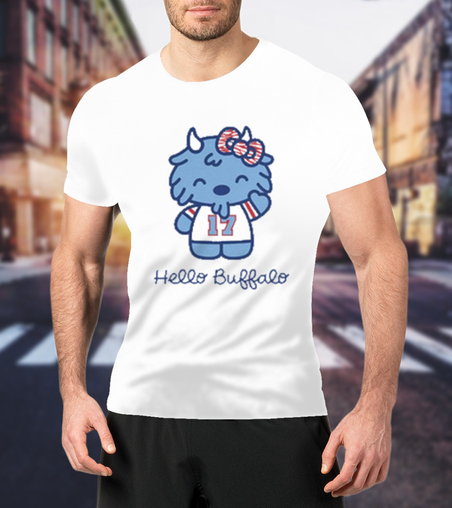Hello Buffalo 17 Mascot Buffalo Bills T-Shirt