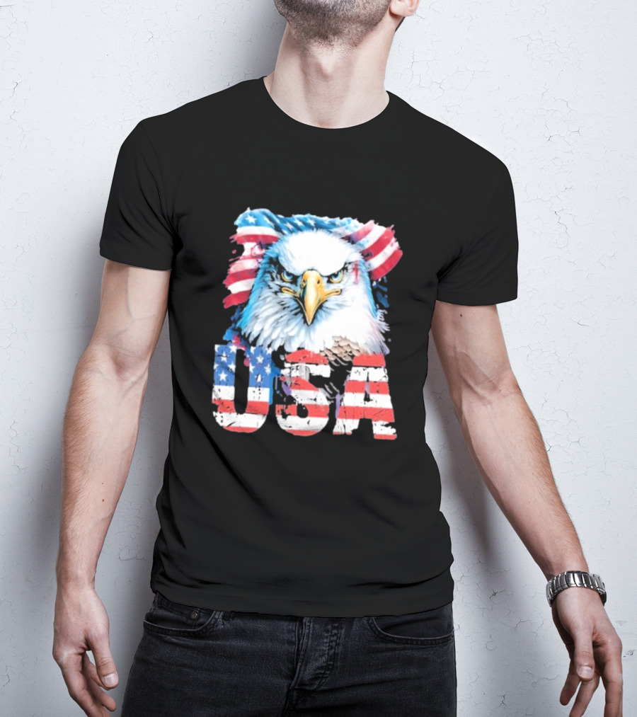 USA Patriot Eagle American Flag T-Shirt