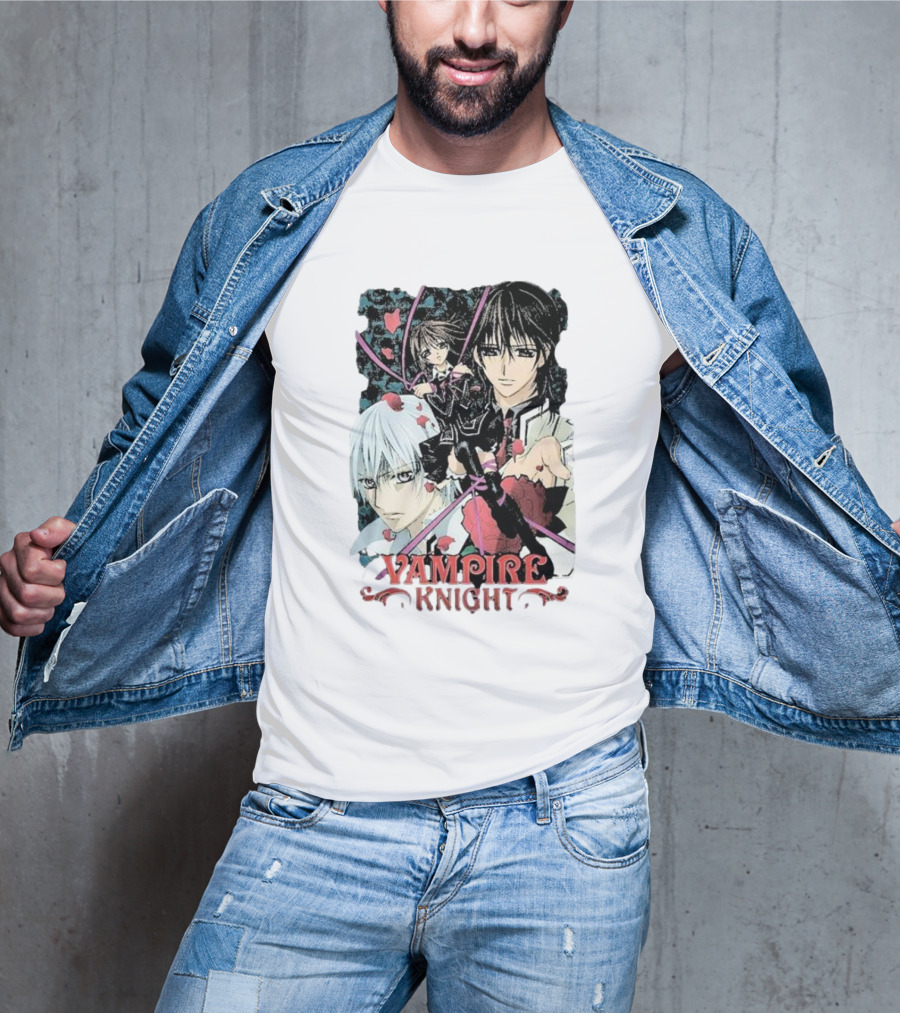 Vampire Knight Lovers Anime Characters Roses And Hearts T-Shirt