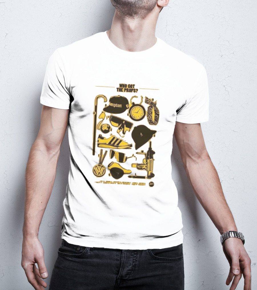 Who Got The Props Yellow Hip Hop Hampton Clock Accessories T-Shirt