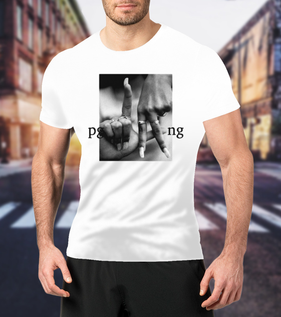Savannah James PgLang Inspired Hand Sign Motif T-Shirt