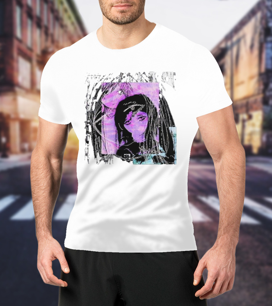 Cynthoni Sewerslvt Anime Aesthetic Purple Glitch T-Shirt
