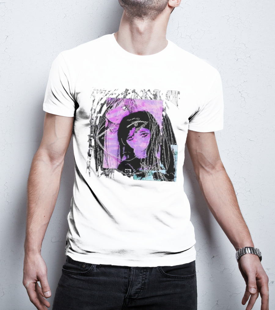 Cynthoni Sewerslvt Anime Aesthetic Purple Glitch T-Shirt