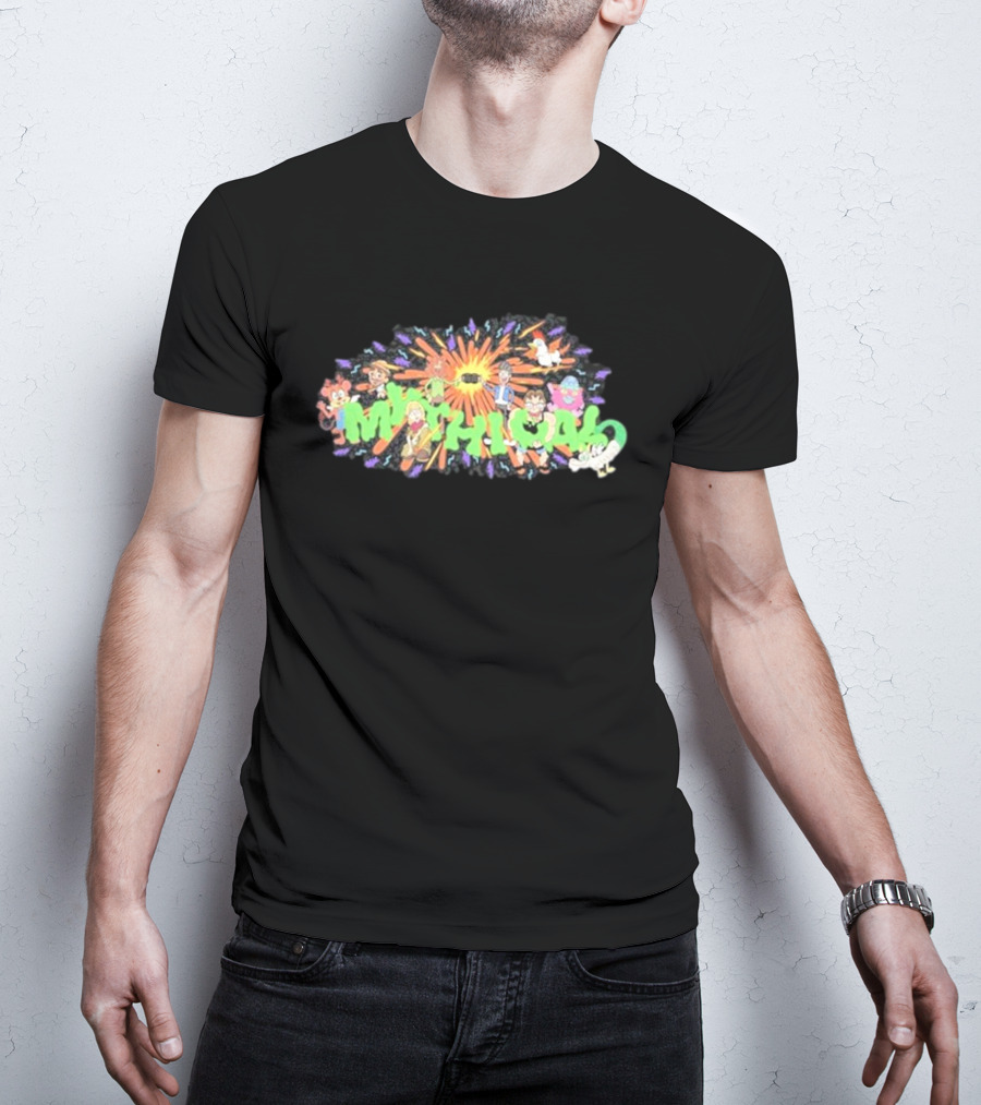 New Mythical ’90s Cartoon Characters Burst Mythical Explosion T-Shirt