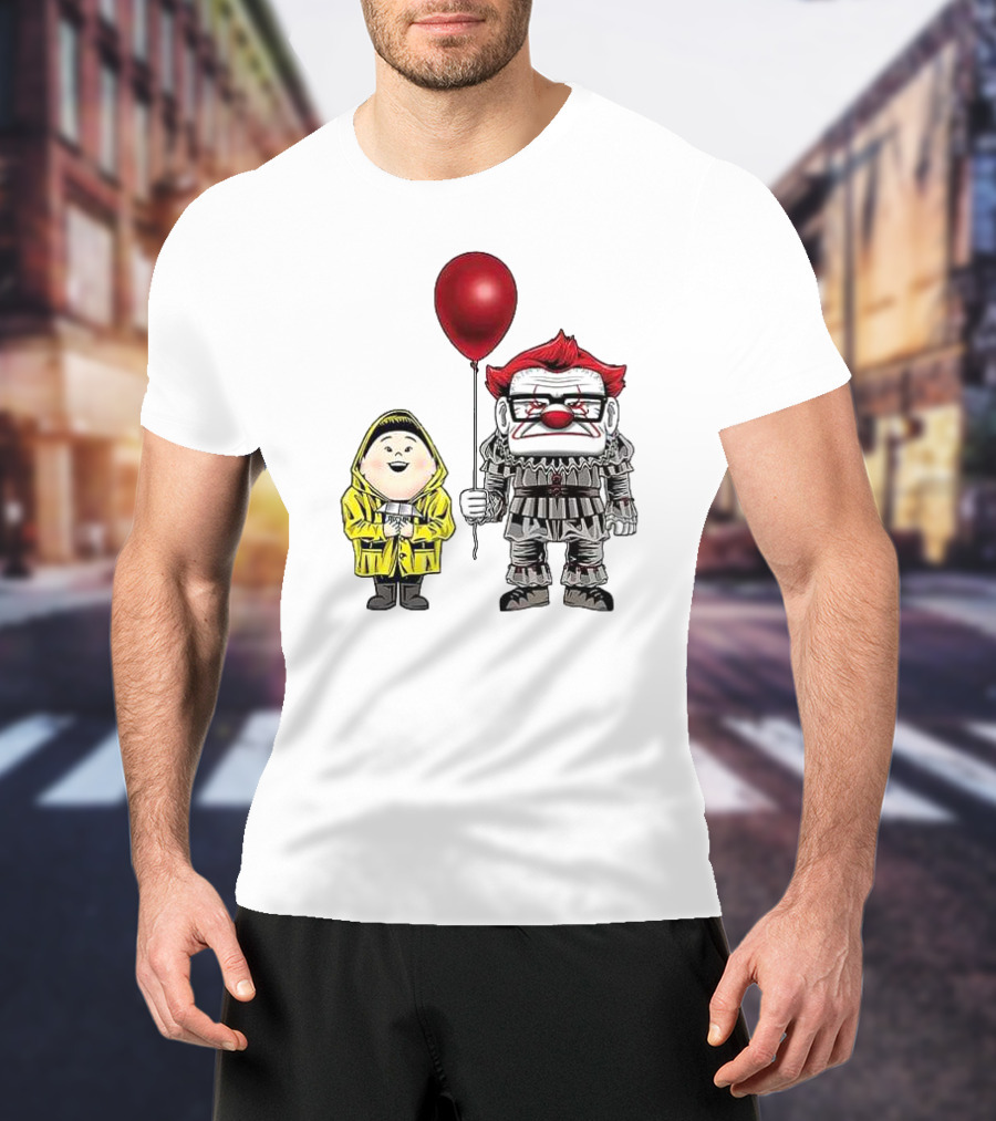Pennywise Carl Fredricksen Russell Halloween Balloon Duo T-Shirt