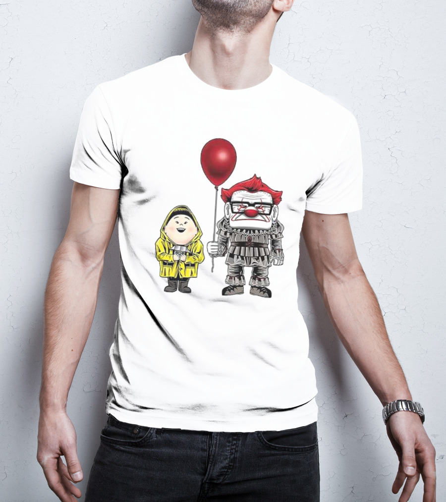Pennywise Carl Fredricksen Russell Halloween Balloon Duo T-Shirt