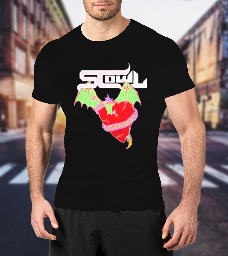 Scowl Dragon Heart Wings T-Shirt