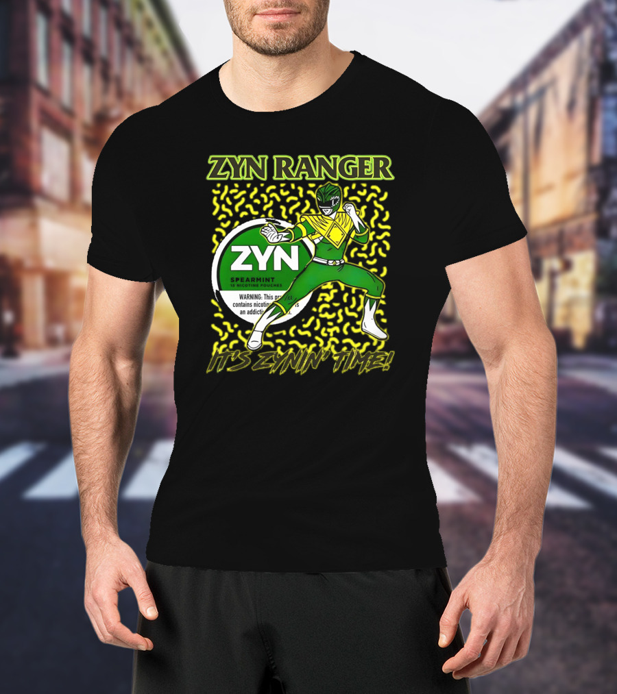 Zyn Ranger Spearmint It's Zynin' Time Heroic Pose T-Shirt