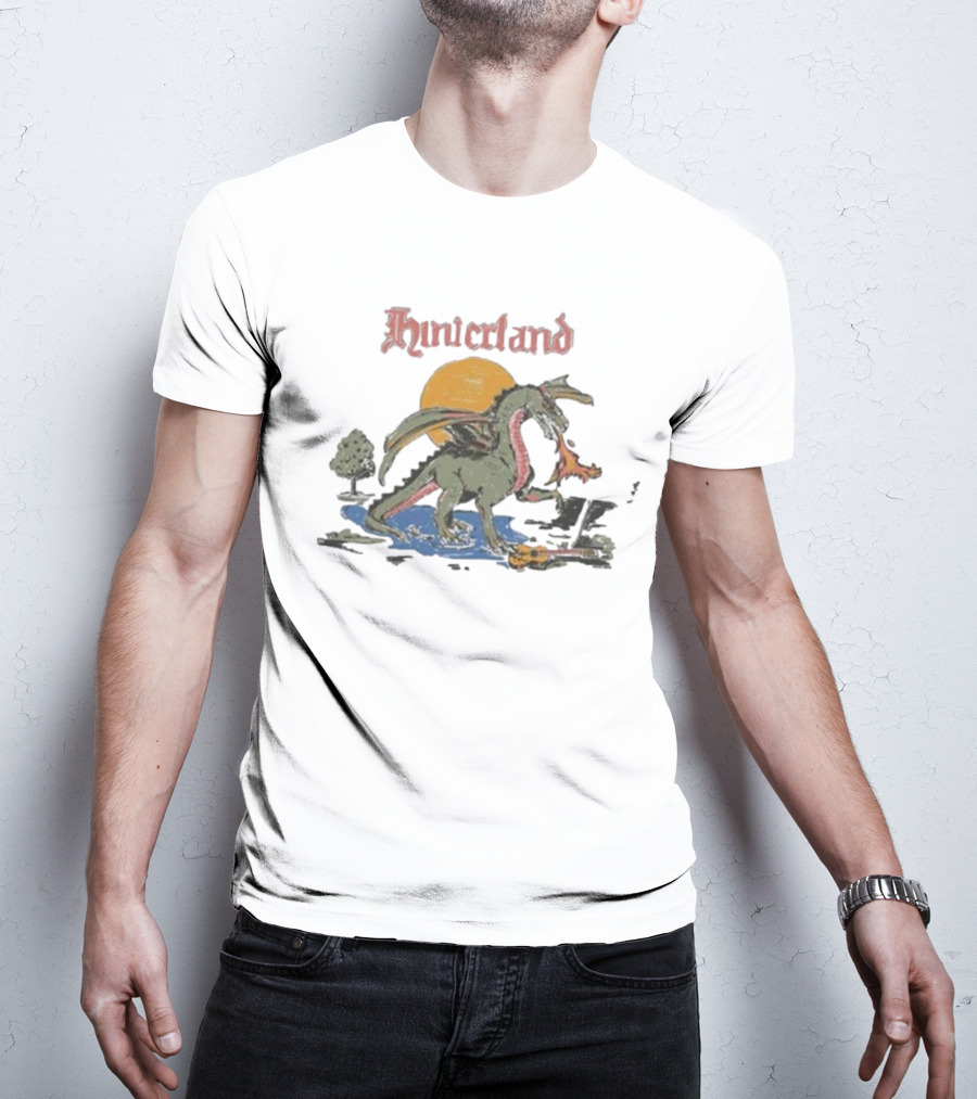 Hinterland Dragon With Orange Sun And Fire T-Shirt