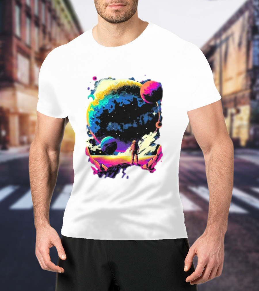 Into The AM Infinity Explorer Astronaut Planetary Adventure T-Shirt