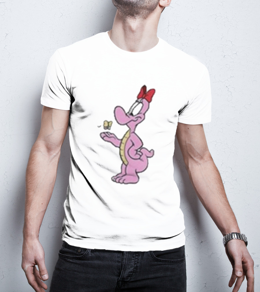 454 Life Baby Yoshi Bow Wearing Cartoon Character With Butterfly T-Shirt