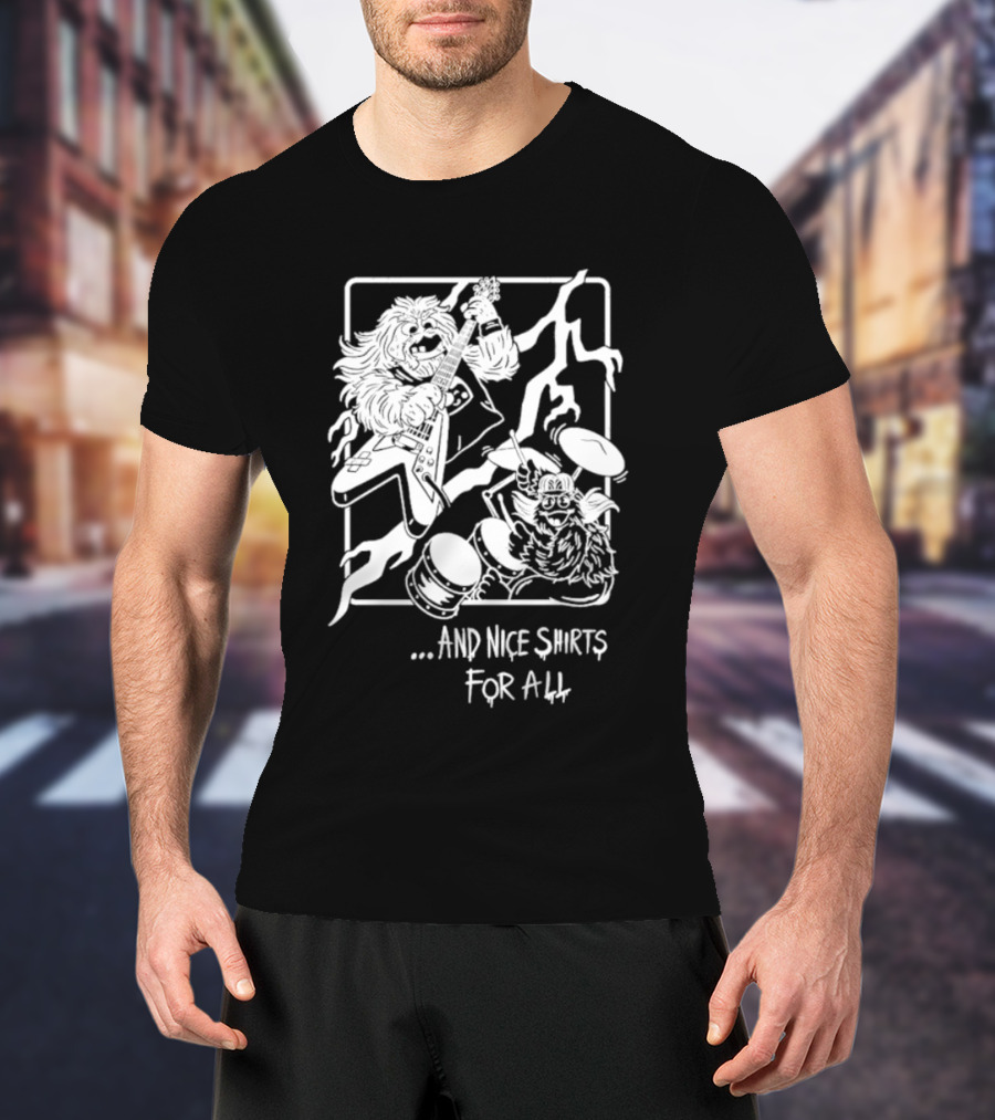 And Nice Shirts For All Music Band Monsters Playing Guitar And Drums T-Shirt