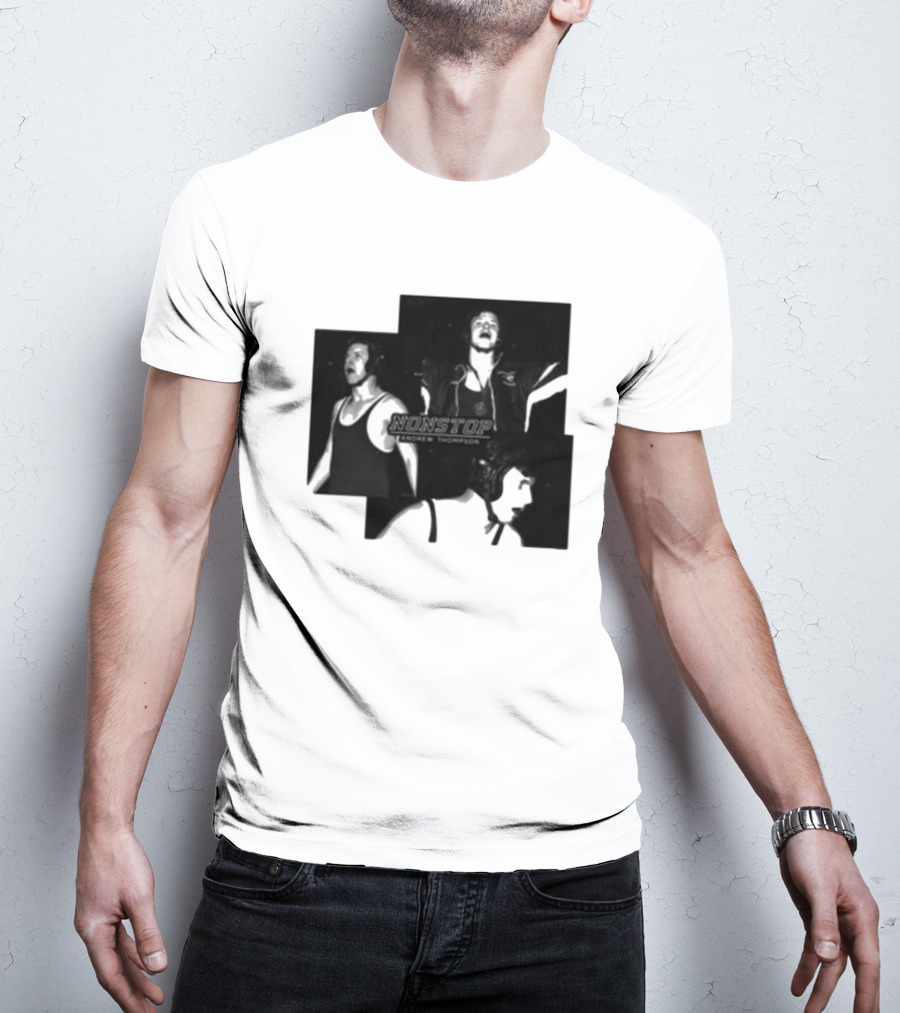 NONSTOP Andrew Thompson Black And White Collage T-Shirt